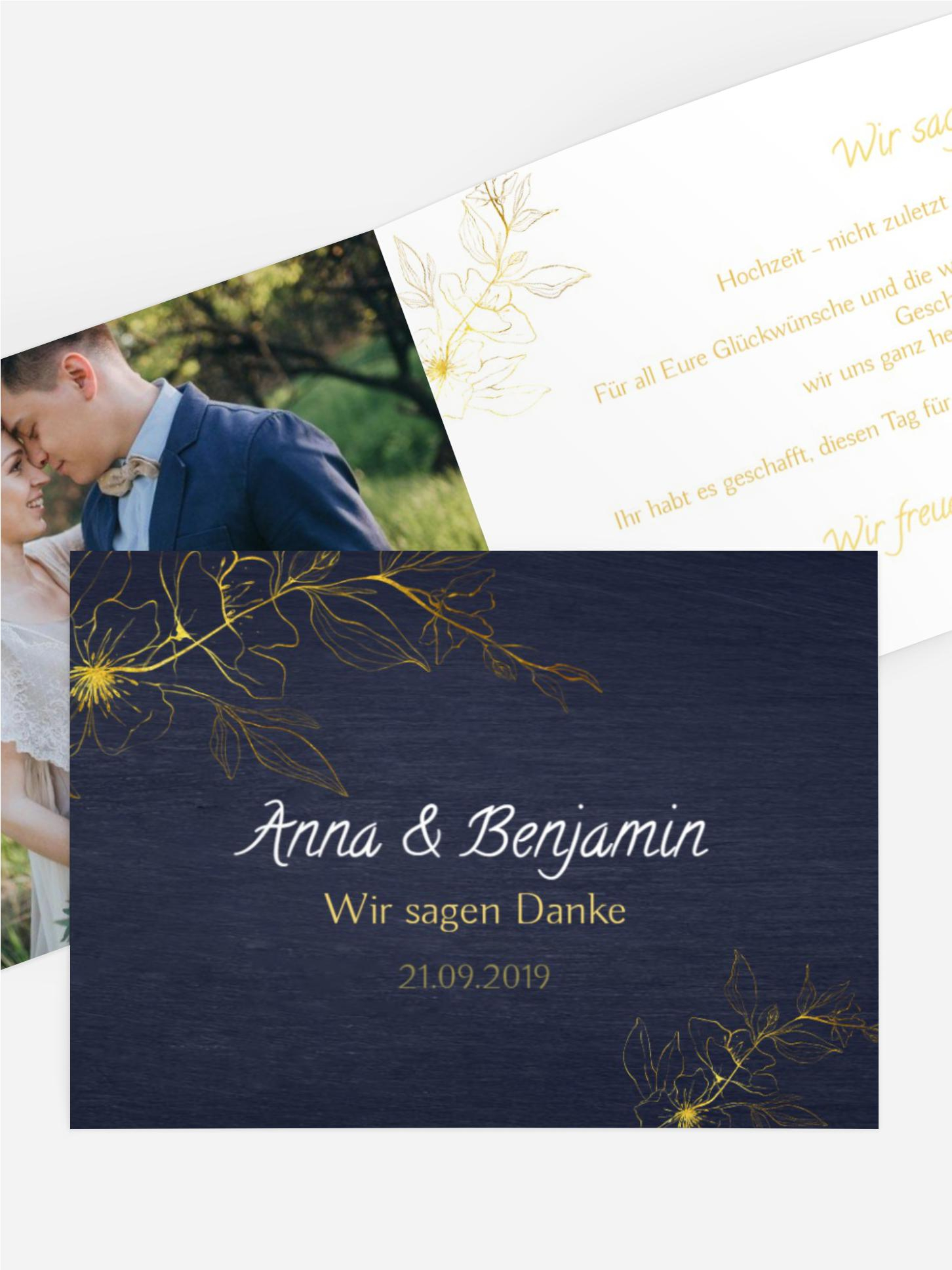 Dankeskarte Goldblume