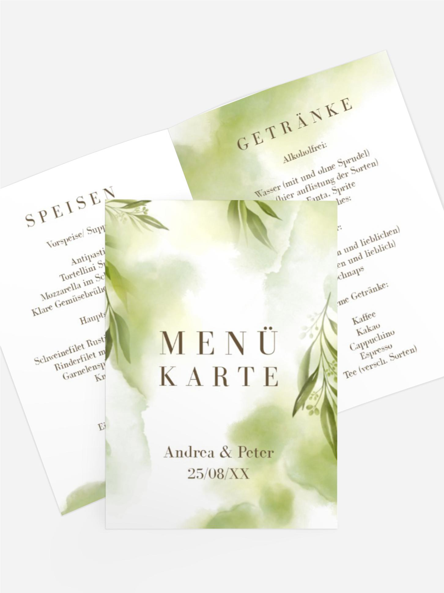 Menükarte Floraler Traum