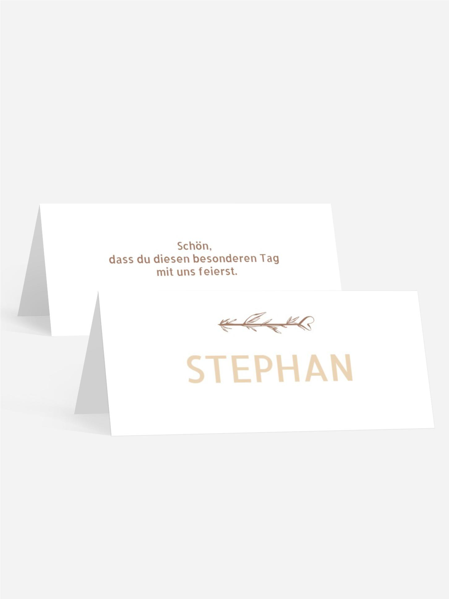 Tischkarte Gemeinsame Bildreihe