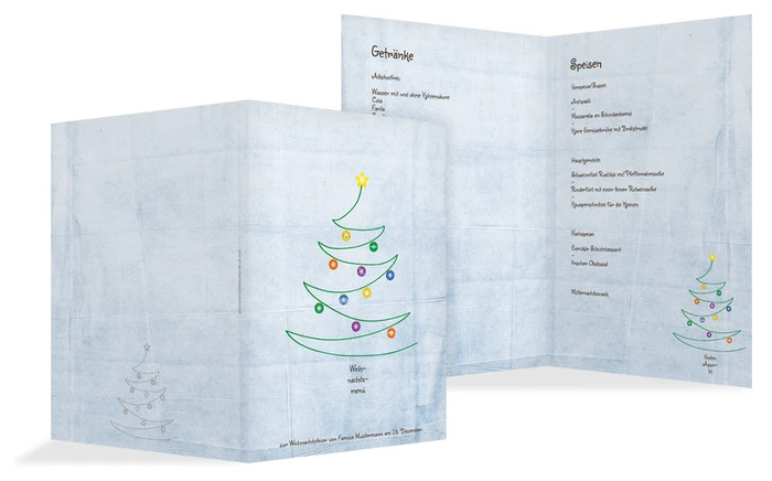 Menükarte Weihnachtsbaum