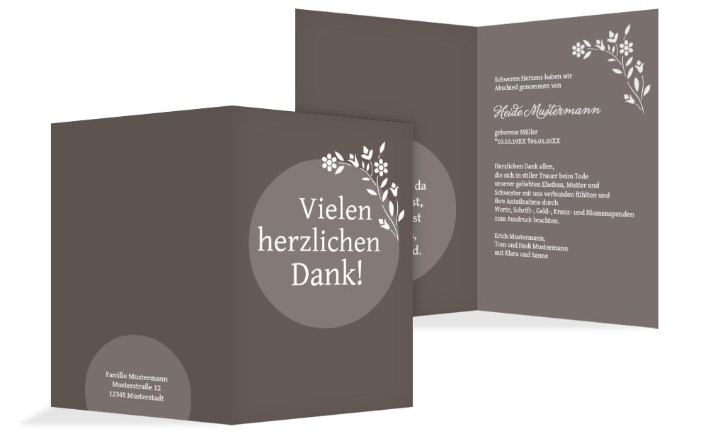 Dankeskarte Kreis hoch
