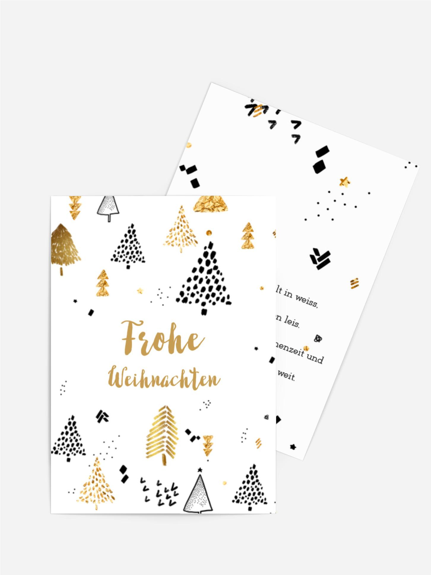 Weihnachtsgrußkarte Leise rieselt der Schnee
