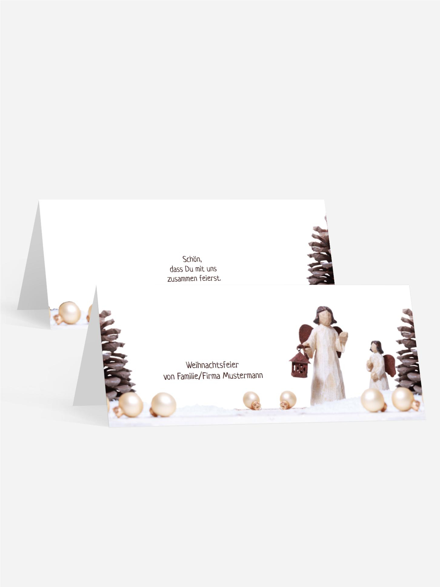 Tischkarte Weihnachten Weihnachtsengel