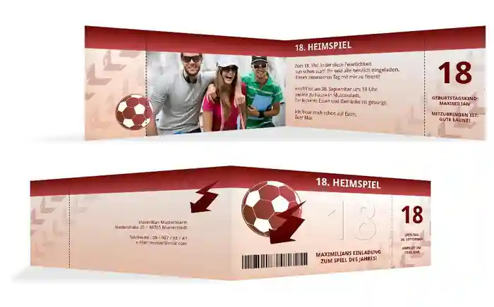 Geburtstagseinladung Heimspiel 18 Foto