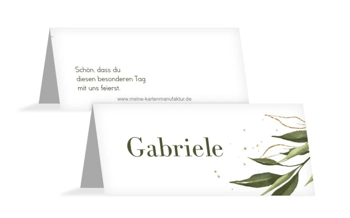 Tischkarte Edelblatt