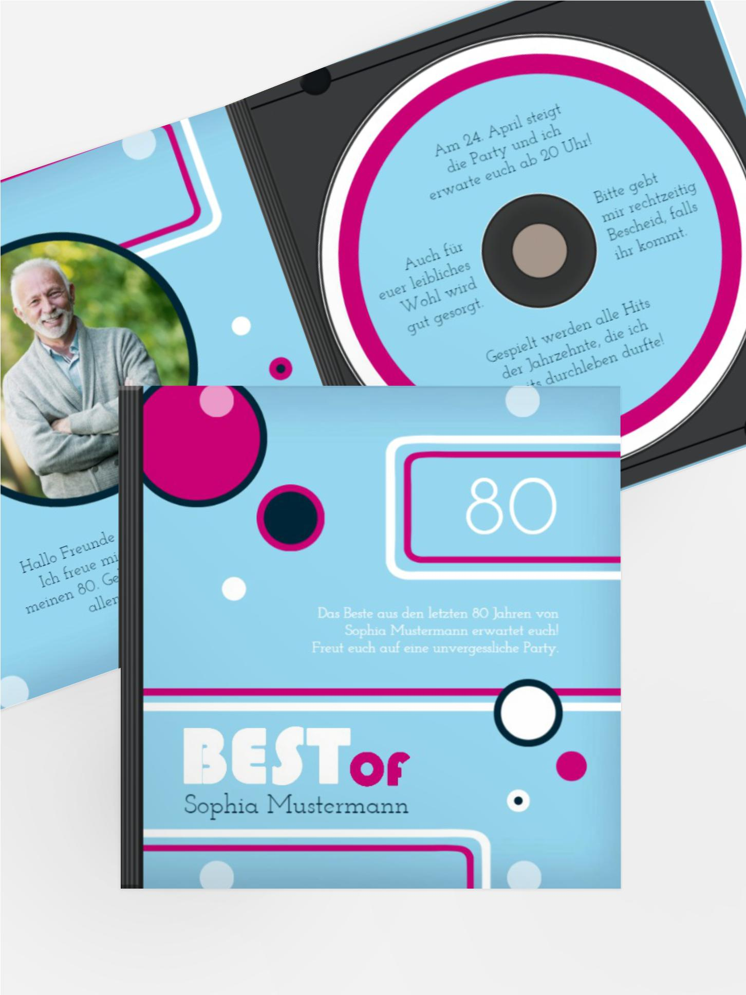 Geburtstagseinladung Best Of CD Foto 80