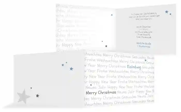 Weihnachts Einladungskarte geschäftlich Schrift