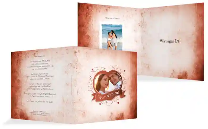 Hochzeitseinladung Herz
