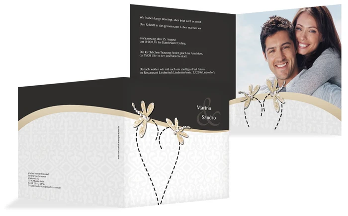 Einladungskarte Hochzeit Unzertrennlich
