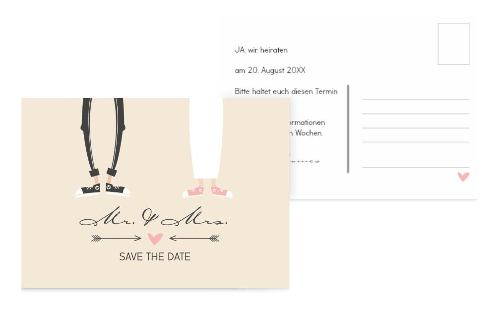 Save the Date Karte zur Hochzeit Pärchen Save the Date Karte zur Hochzeit Pärchen