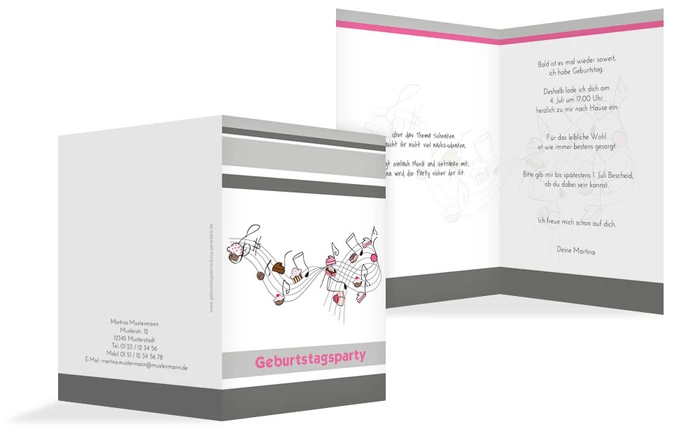 Einladungskarte zum Geburtstag sweets Einladungskarte zum Geburtstag sweets