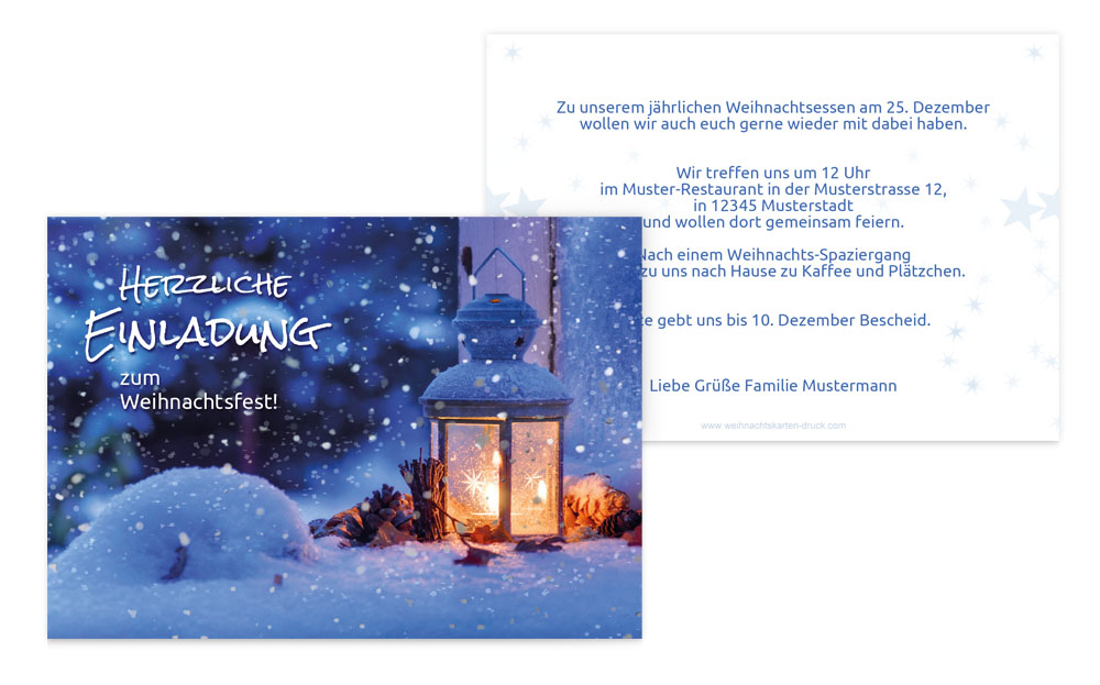 Einladung Weihnachten Privat Laterne Einladung Weihnachten Privat Laterne