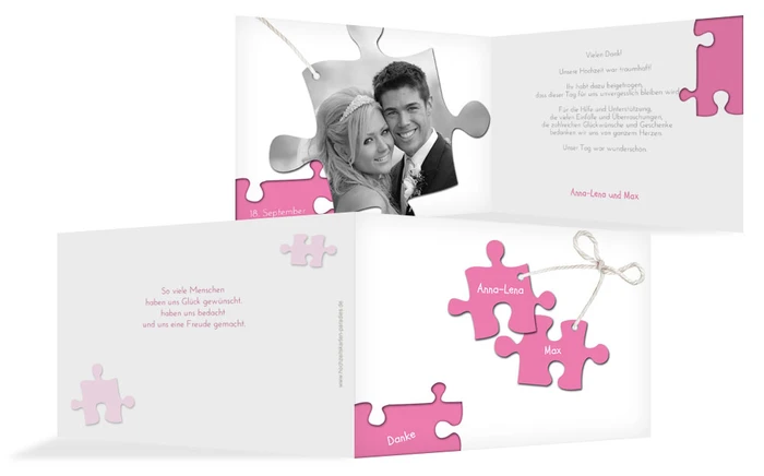 Dankeskarte Puzzleteile
