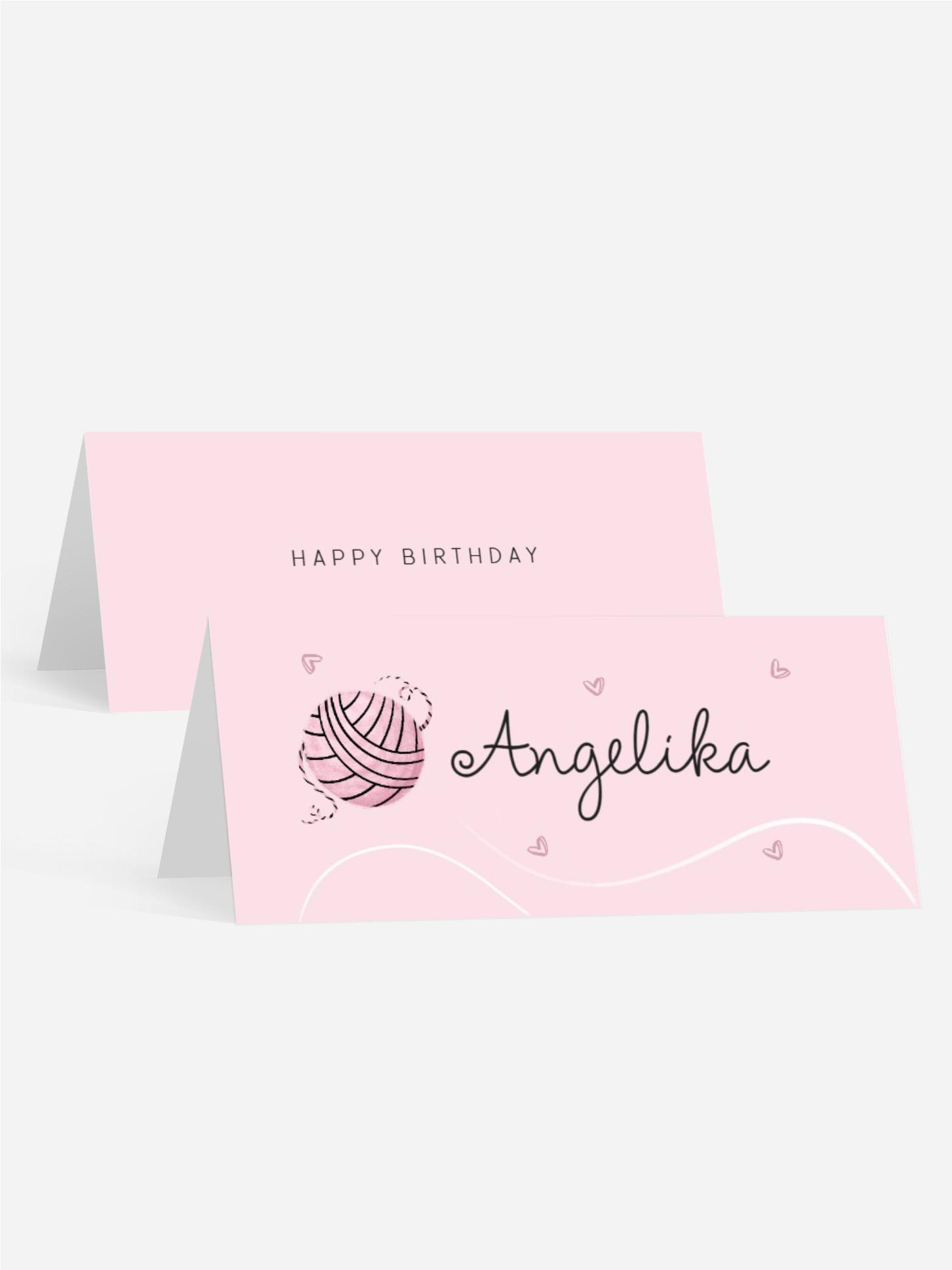 Tischkarte Kindergeburtstag Süßes Kätzchen