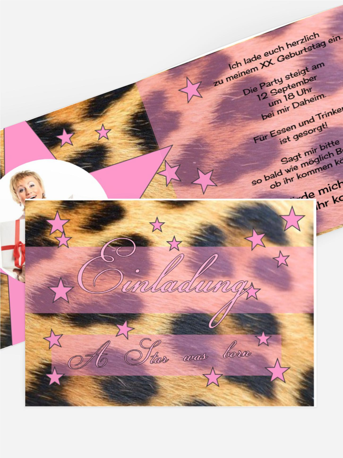 Einladungskarte Geburtstag A Star was born