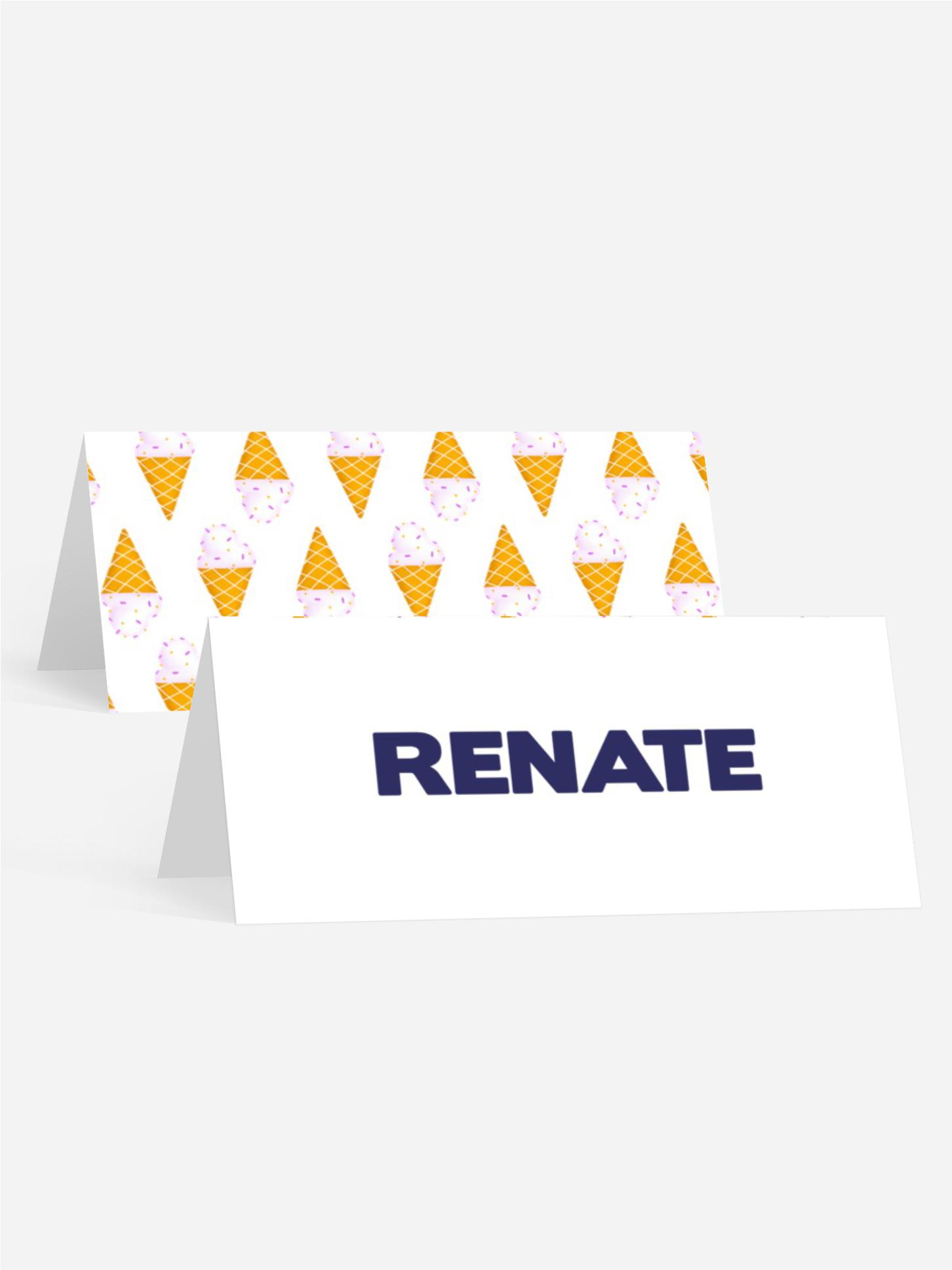 Tischkarte Jugendliche Geburtstag Eismuster