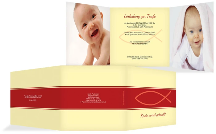 Einladung zur Taufe Fisch