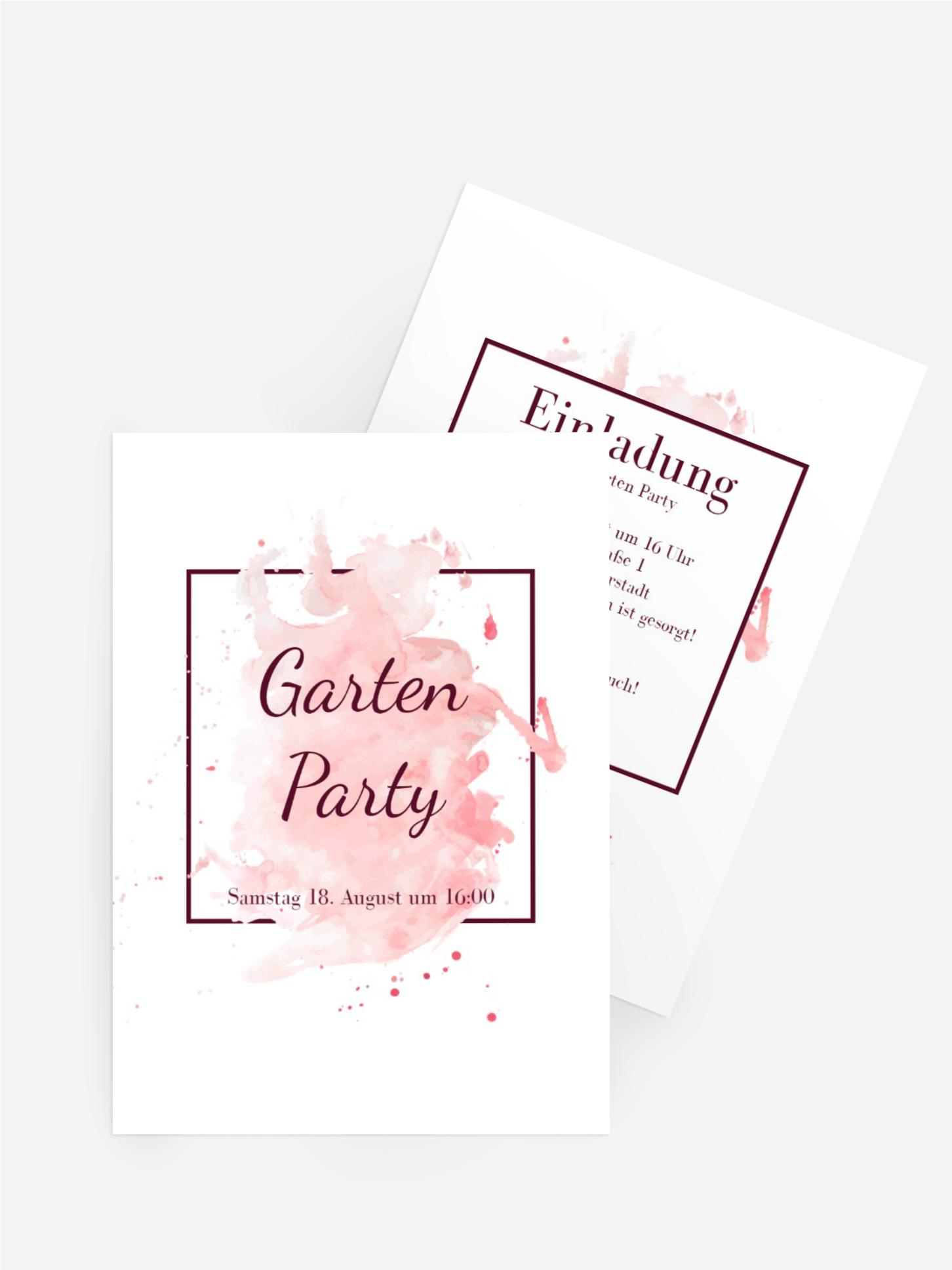 Einladung Gartenparty