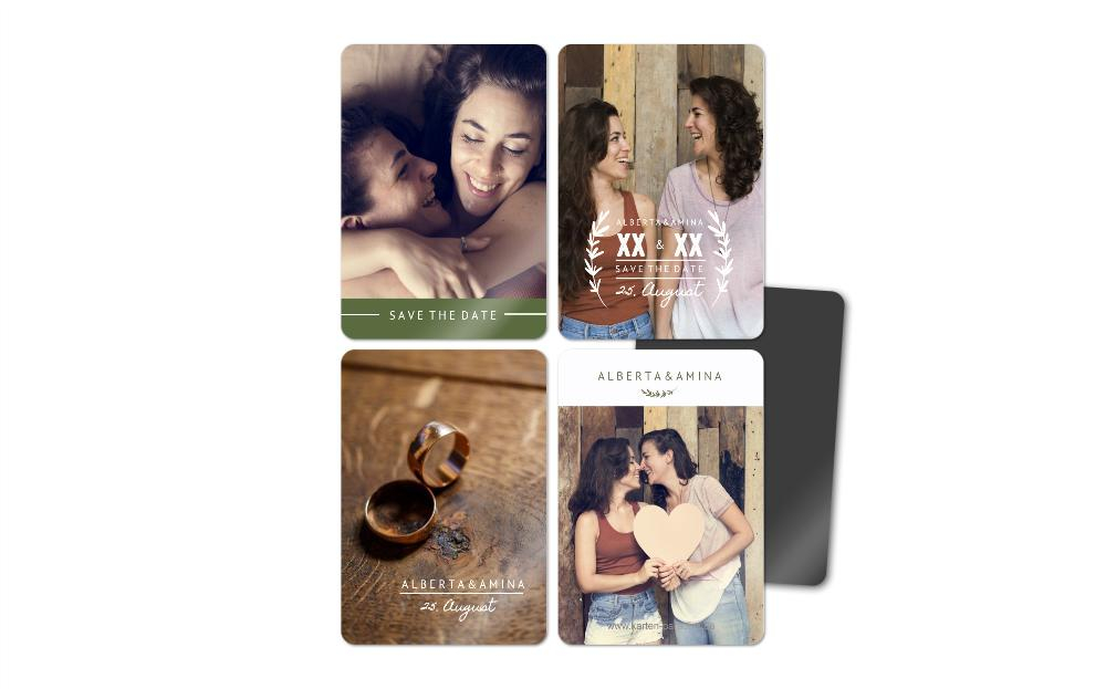 Fotomagnete zur Hochzeit XX wir zusammen