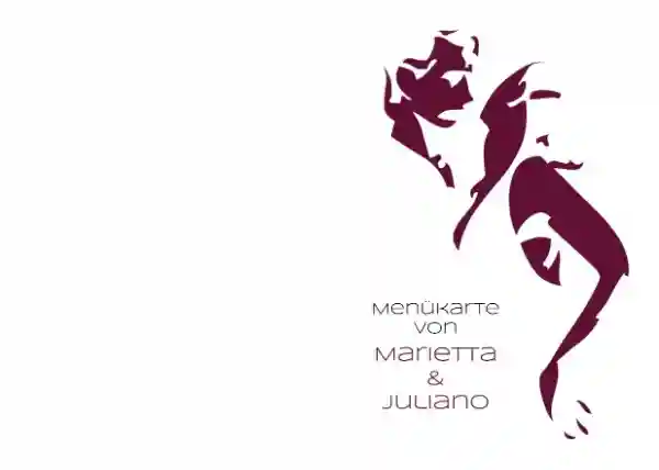 Menükarte Hochzeit Tango