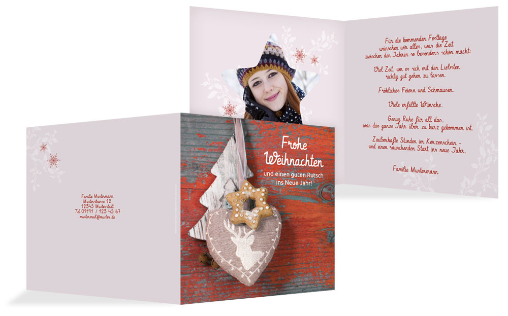 Weihnachtgrußkarte Privat Deko Weihnachtgrußkarte Privat Deko