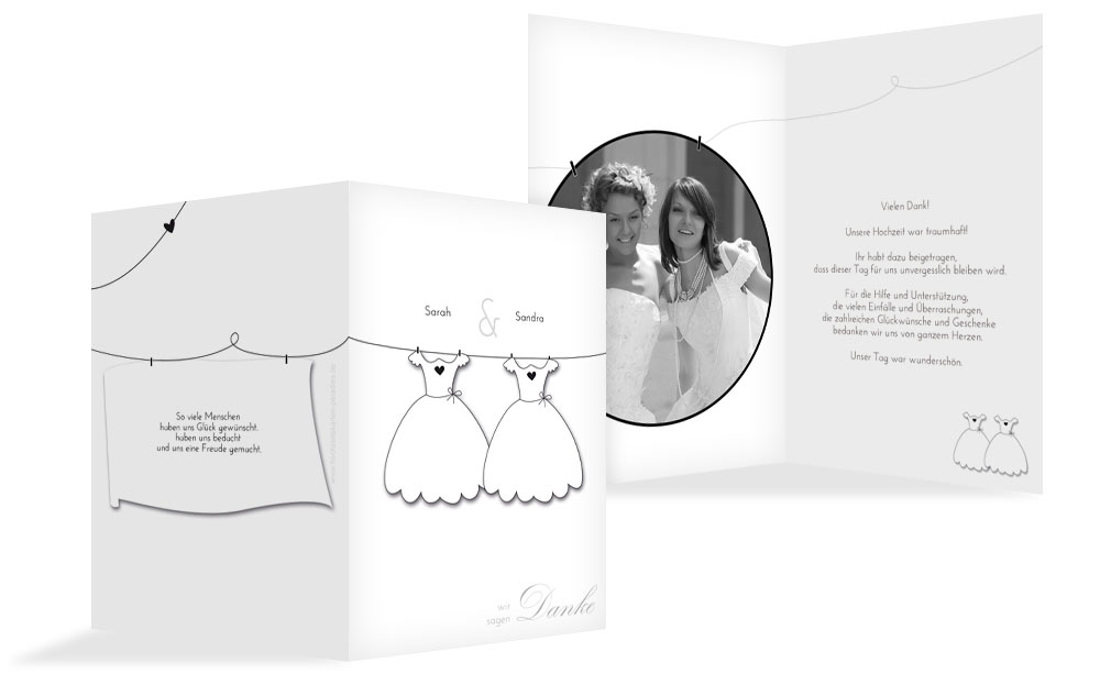 Dankeskarte dresses