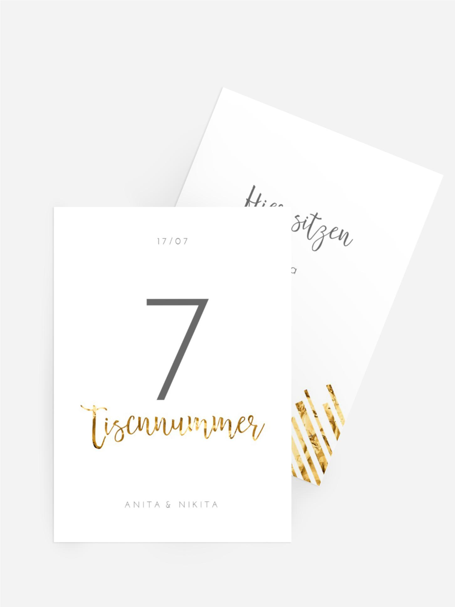 Tischnummer Hochzeit Gemeinsam aufgeteilt