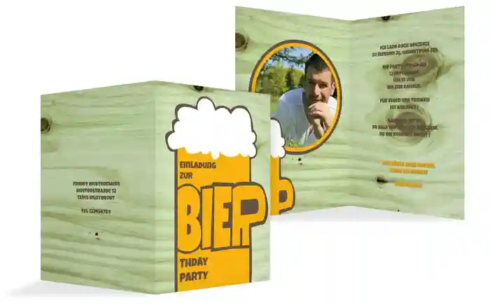 Geburtstagseinladung BIERthday Foto