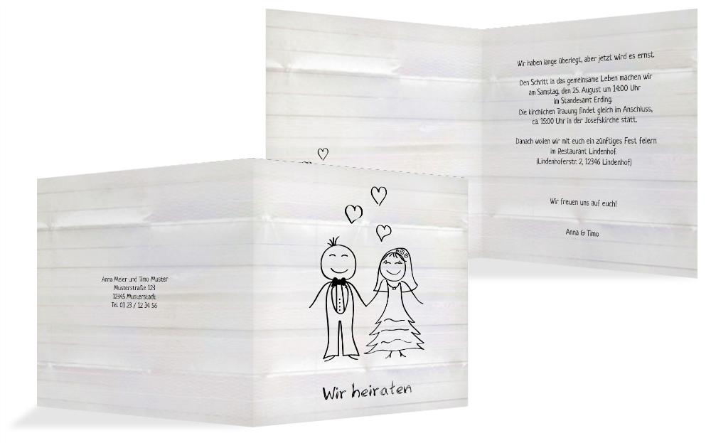 Einladungskarte zur Hochzeit Sweet Love Einladungskarte zur Hochzeit Sweet Love