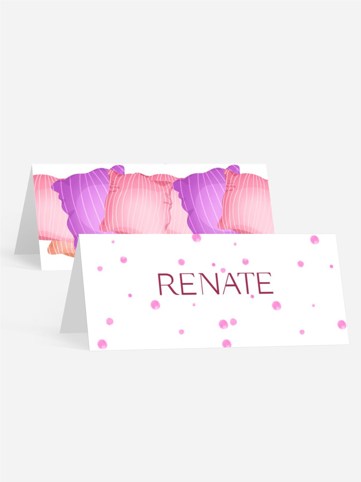 Tischkarte Jugendliche Geburtstag Pyjama Party