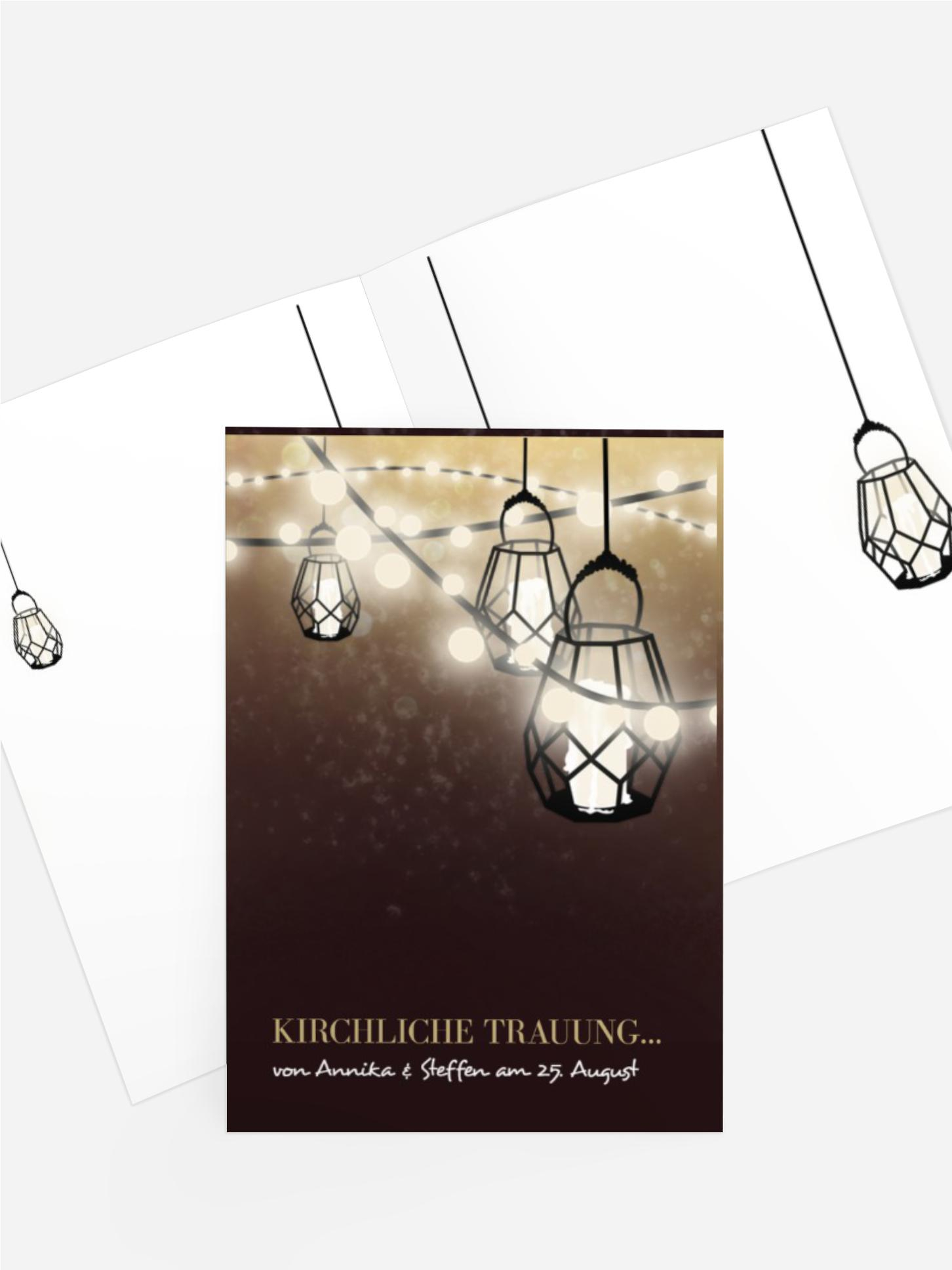 Kirchenheft Umschlag Vintage Laterne