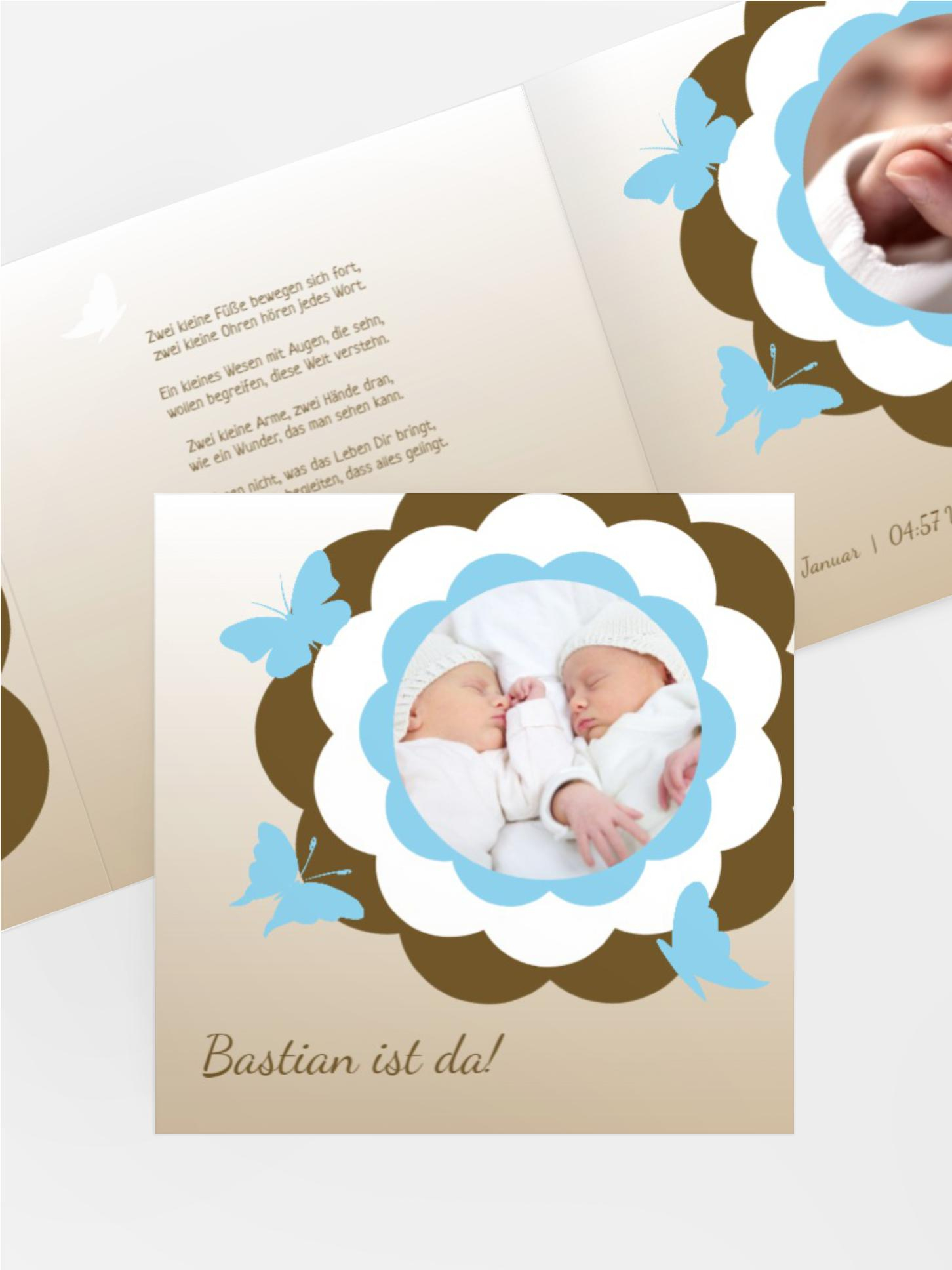 Babykarte Blütenzauber Babykarte Blütenzauber