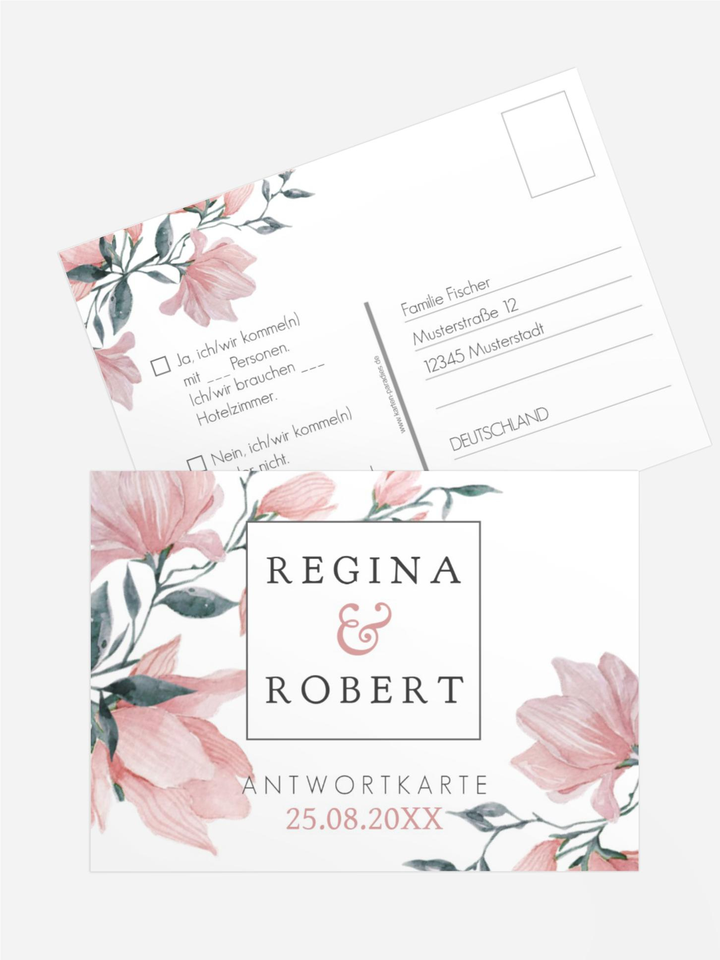 Antwortkarte Blümchenech