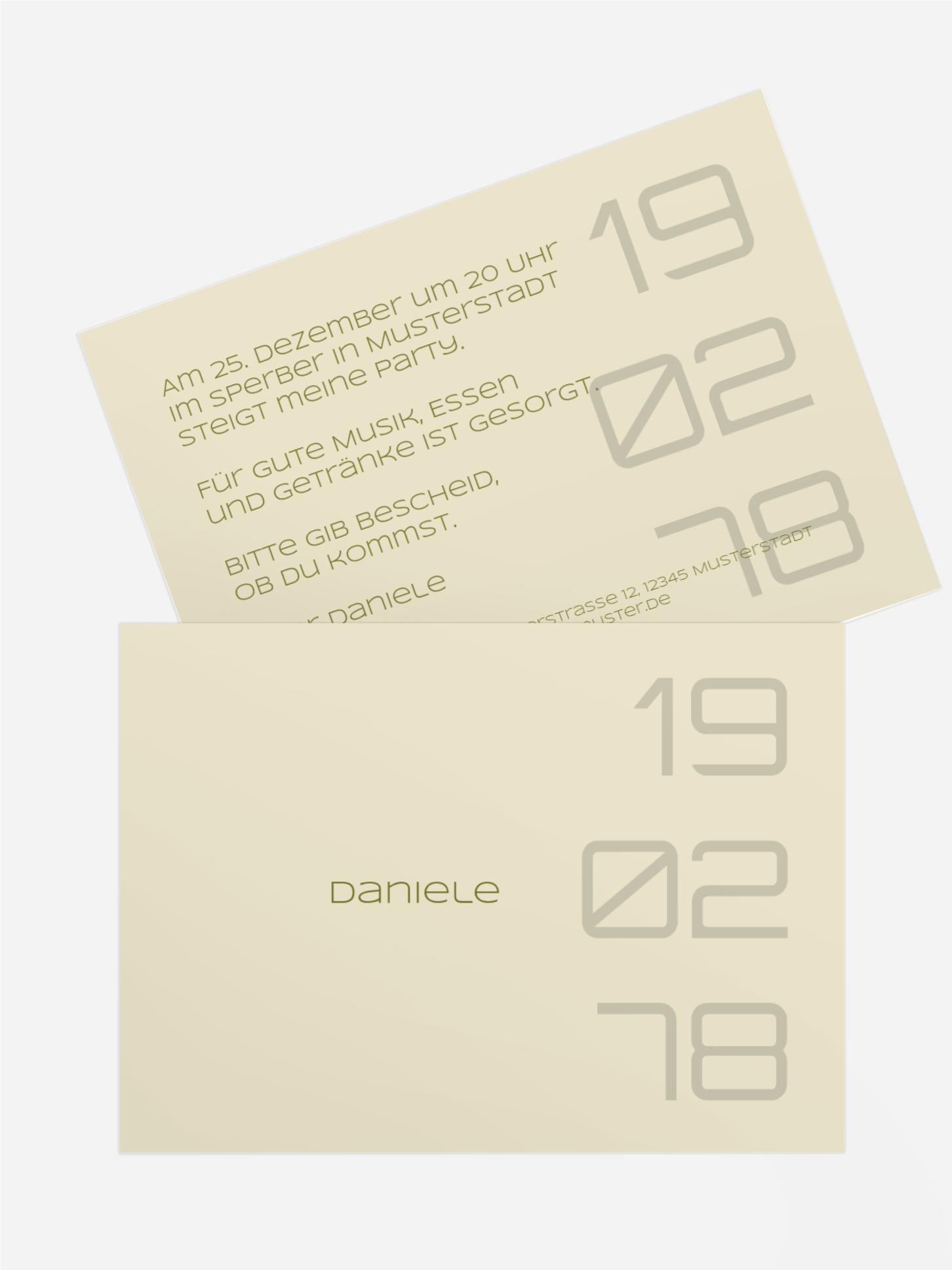 Geburtstagseinladung Datum