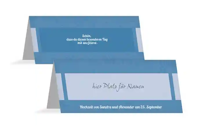 Tischkarte Hochzeitsglück