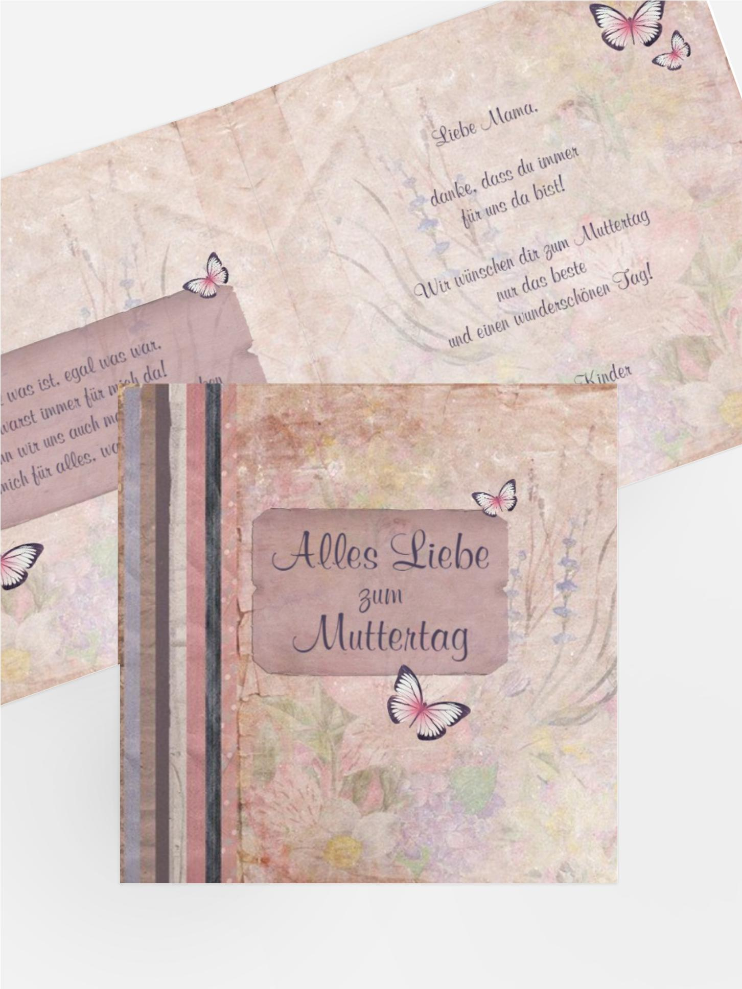 Muttertagskarte Briefpapier