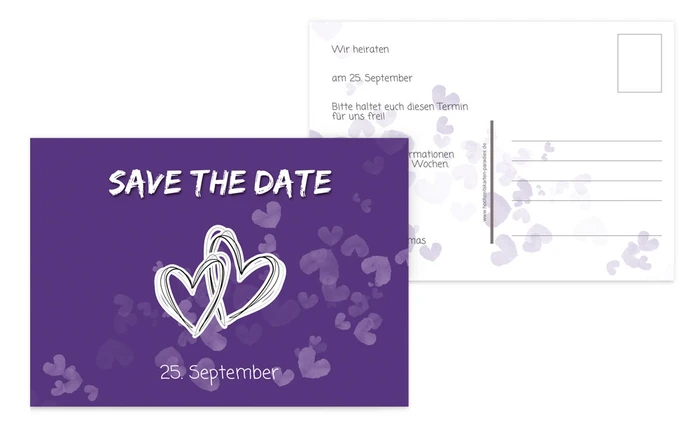 Save the Date Karte Liebesglück