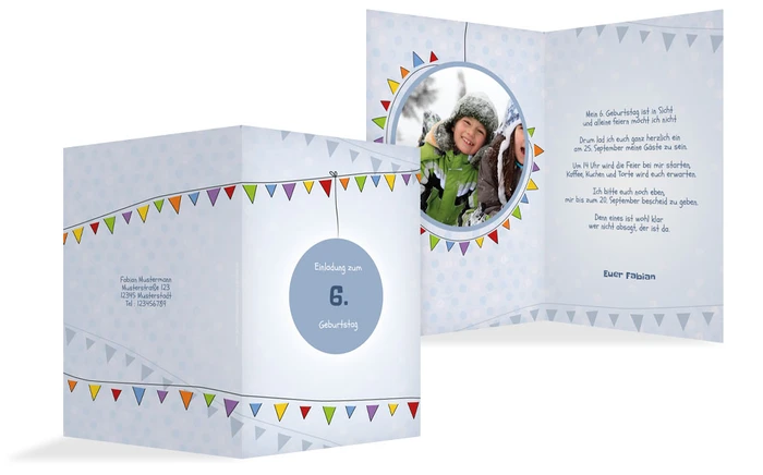 Geburtstagseinladung Lampion Foto