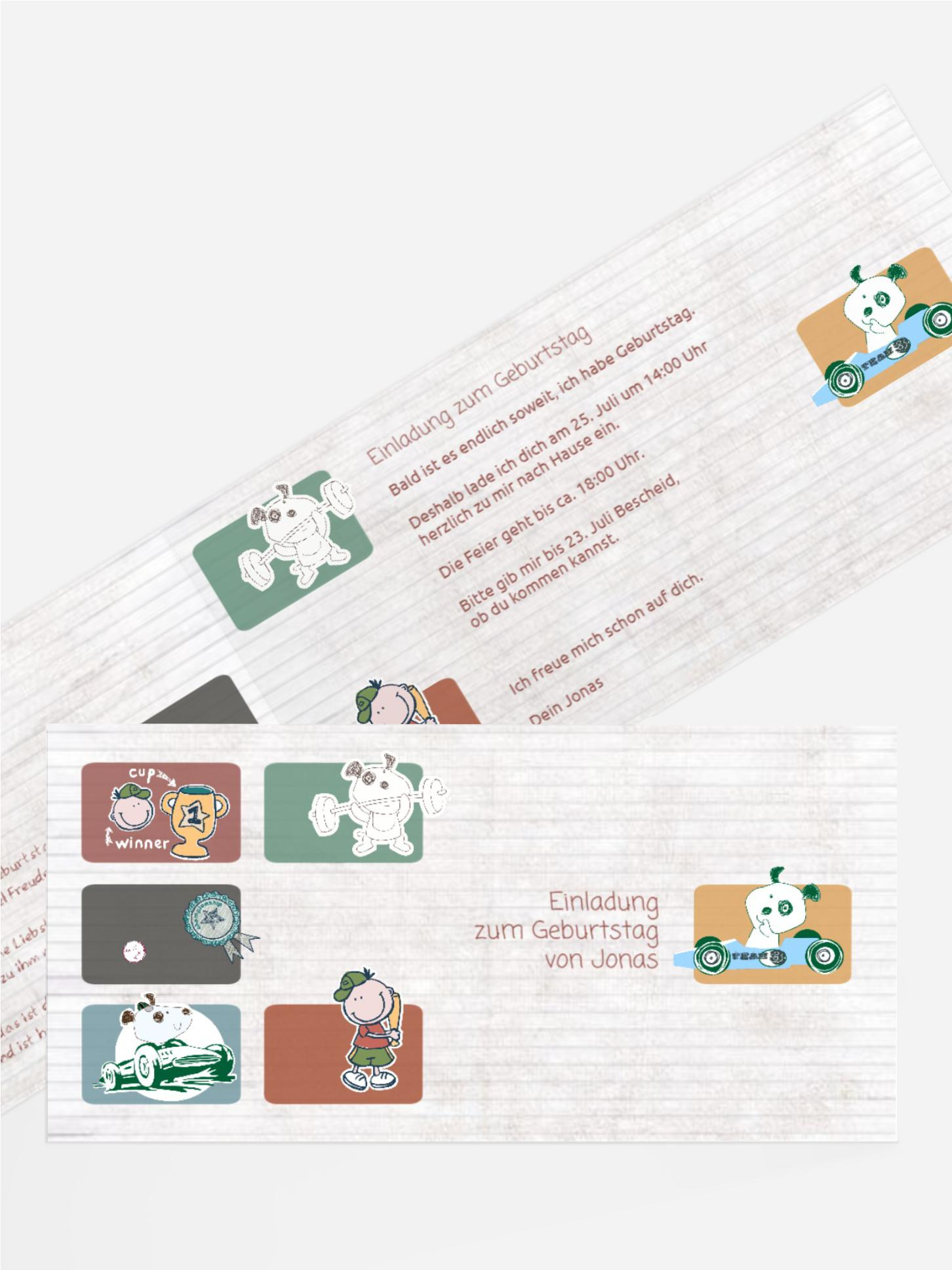 Einladung Kindergeburtstag Sportliche Elemente