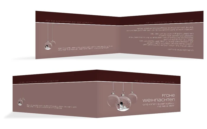 Weihnachtsgrußkarte Privat Schneekugel Weihnachtsgrußkarte Privat Schneekugel