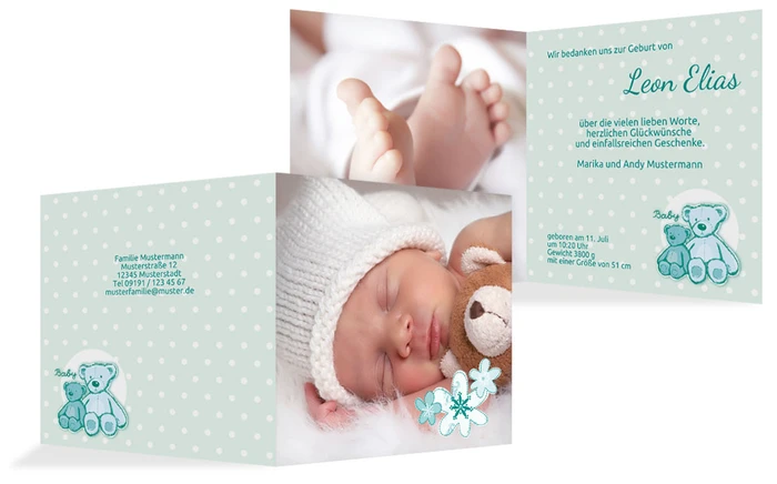 Geburt Dankesskarte Punkte Geburt Dankesskarte Punkte