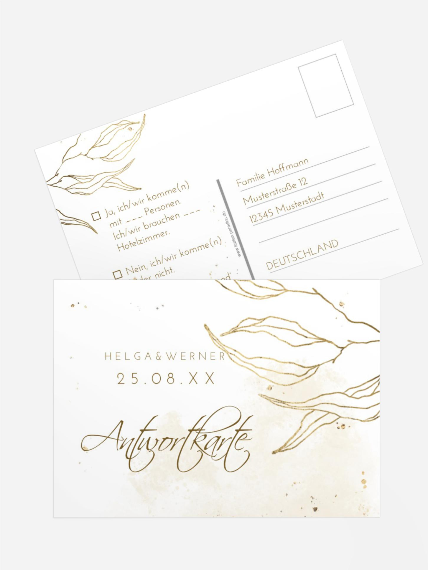 Antwortkarte Edle Blattstruktur