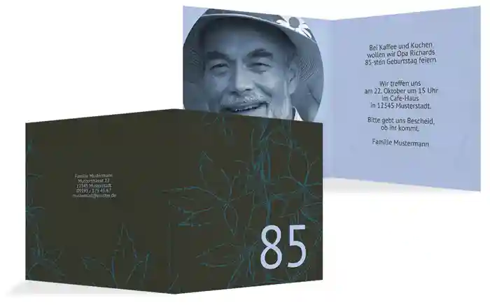 Geburtstagseinladung Herbst 85 Foto