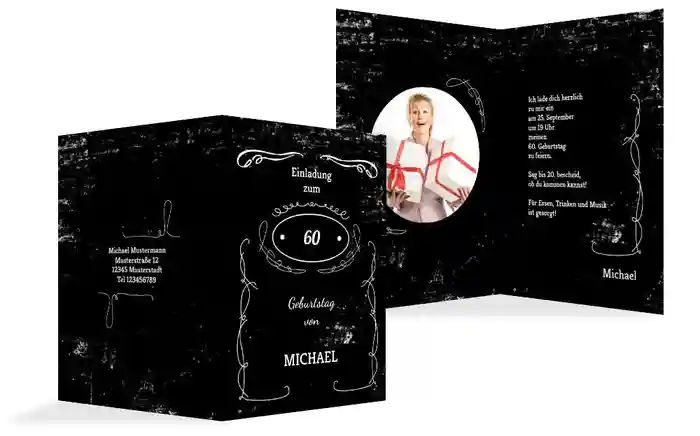 Geburtstagseinladung 60 Jackcard Foto