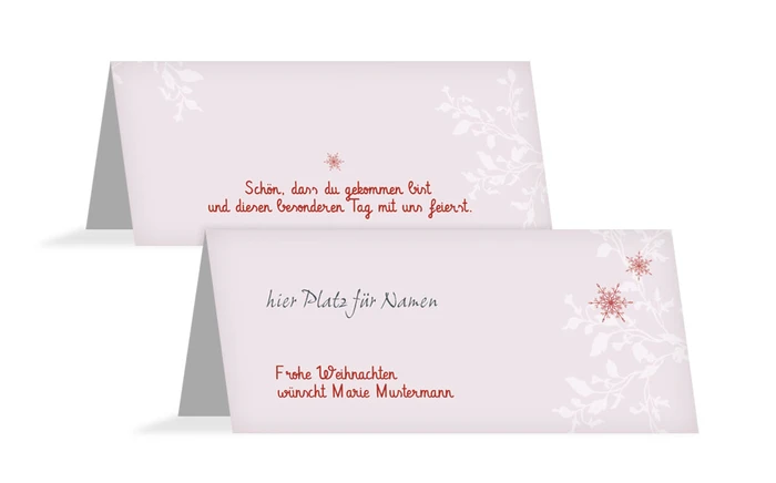 Weihnachtstischkarte Deko