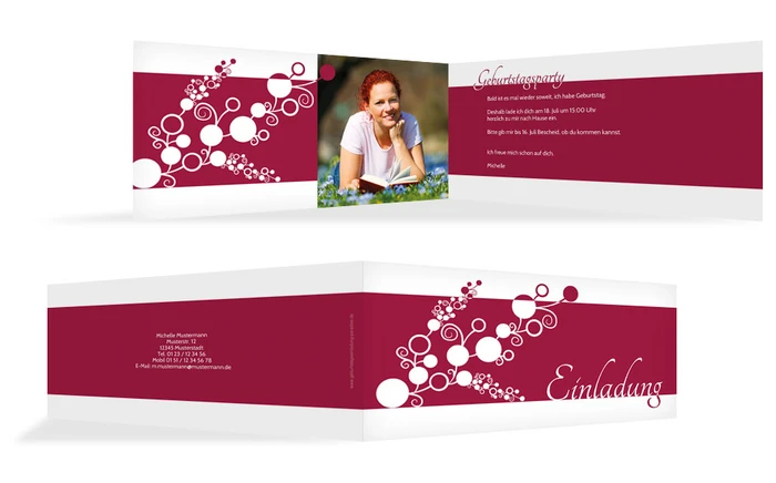 Geburtstagseinladungskarte bubble limb Foto Geburtstagseinladungskarte bubble limb Foto