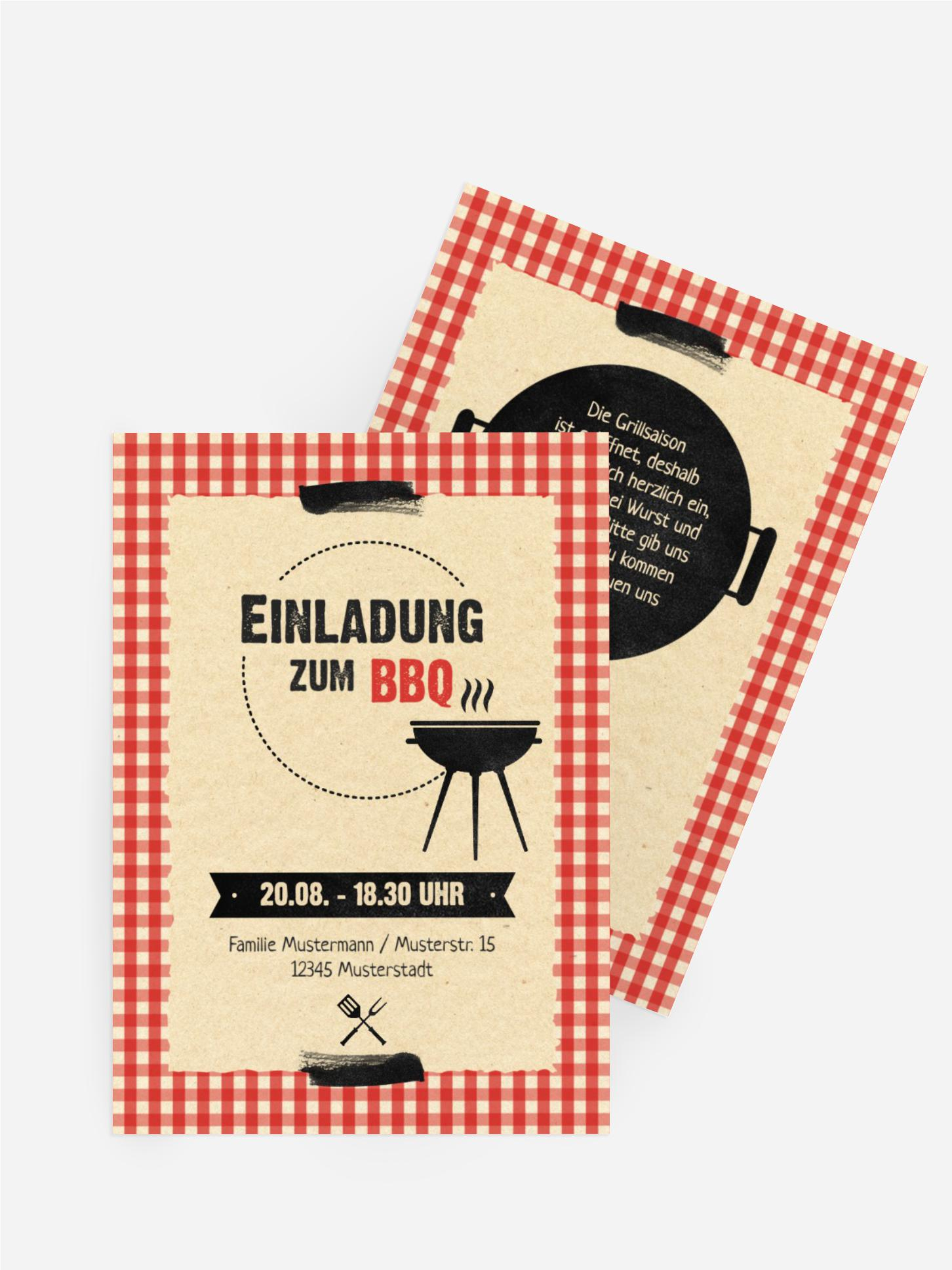 Sommerfest Einladung BBQ