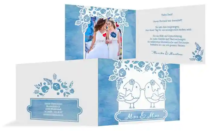 Hochzeit Danksagung Vogelpaar Brautkleid Hochzeit Danksagung Vogelpaar Brautkleid