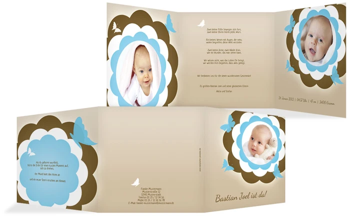 Babykarte Blütenzauber Babykarte Blütenzauber