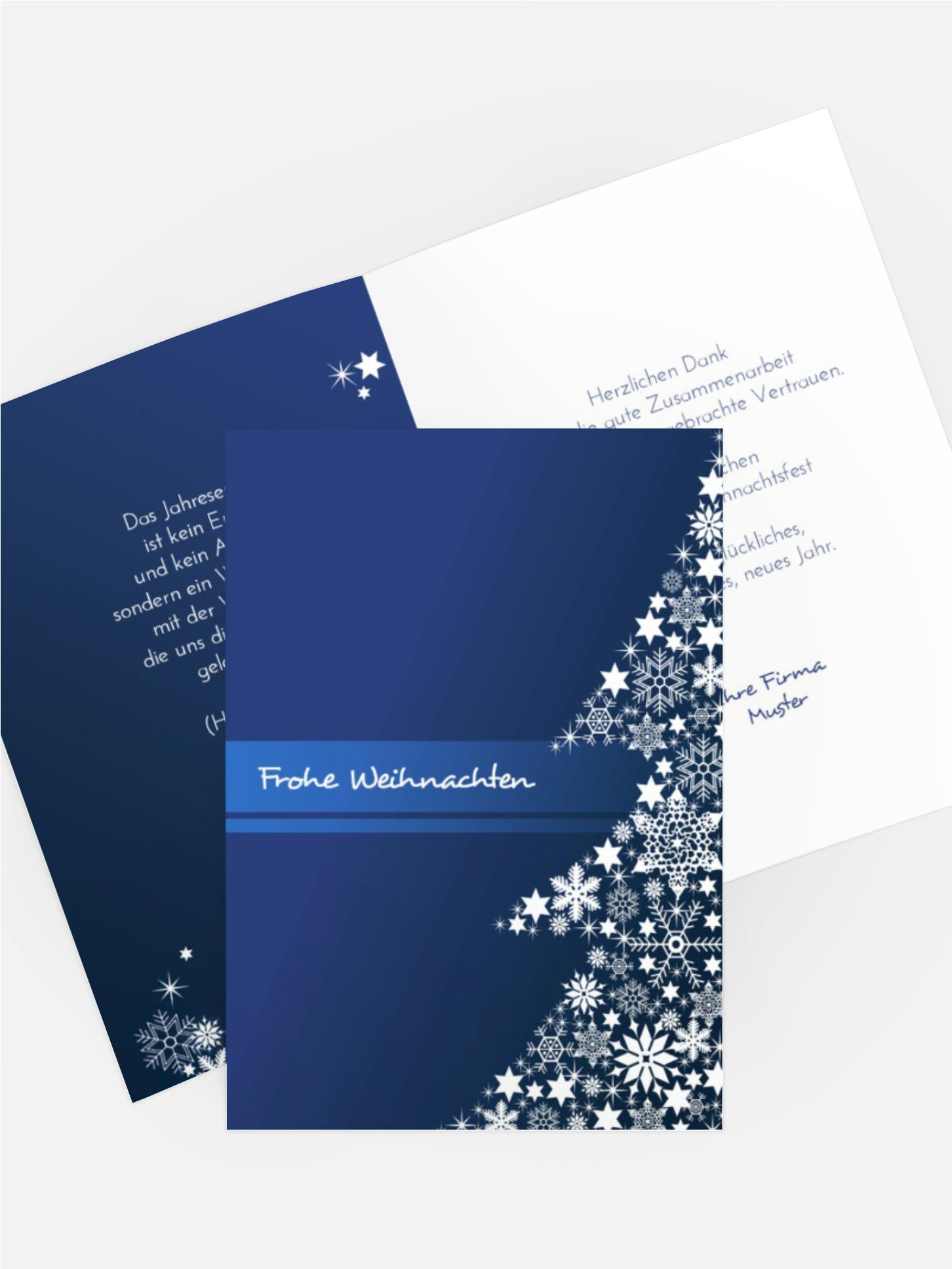 Weihnachts Grußkarte geschäftlich Sternenbaum